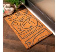 Grey Abstract Line Art Faces Doormat Artsy Mats Grey 40cm x 60cm