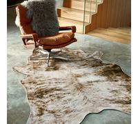 Grey Abstract Luxurious Modern Cowhide Anti-Slip Easy To Clean Abstract Dining Room Bedroom And Living Room-190Cm X 240Cm