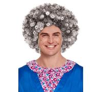 Grey Afro Wig (120g) - Lightweight Curly Wig for Fancy Dress, Costume Parties, Themed Events, and Cosplay