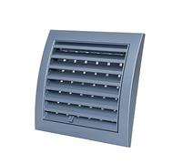 Grey Air Vent Grille 150mm x 150mm with Adjustable Shutter and Fly Screen 6" x 6 inch Ventilation Cover Grid OW6SZ