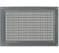 Grey Air Vent Grille - 250mm x 170mm - Flat Louvre - Duct Ventilation Cover.