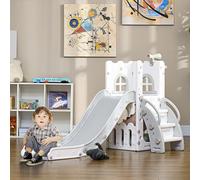 (Grey) AIYAPLAY 4 in 1 Kids Slide for Indoor Use, for Toddlers 1-3 Years