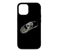 Grey Alien Behind Hand-Wiped Foggy Glass Optical Illusion 3D Case for iPhone 12/12 Pro