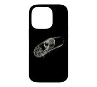 Grey Alien Behind Hand-Wiped Foggy Glass Optical Illusion 3D Case for iPhone 14 Pro
