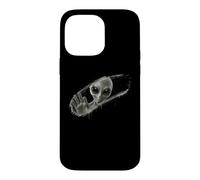 Grey Alien Behind Hand-Wiped Foggy Glass Optical Illusion 3D Case for iPhone 14 Pro Max