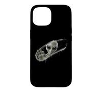 Grey Alien Behind Hand-Wiped Foggy Glass Optical Illusion 3D Case for iPhone 15