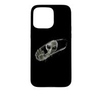 Grey Alien Behind Hand-Wiped Foggy Glass Optical Illusion 3D Case for iPhone 15 Pro Max