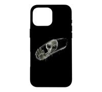 Grey Alien Behind Hand-Wiped Foggy Glass Optical Illusion 3D Case for iPhone 16 Pro Max