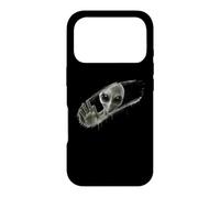 Grey Alien Behind Hand-Wiped Foggy Glass Optical Illusion 3D Case for iPhone 17 Pro