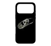 Grey Alien Behind Hand-Wiped Foggy Glass Optical Illusion 3D Case for iPhone 17 Pro Max