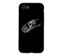 Grey Alien Behind Hand-Wiped Foggy Glass Optical Illusion 3D Case for iPhone SE (2020) / 7/8