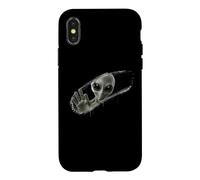 Grey Alien Behind Hand-Wiped Foggy Glass Optical Illusion 3D Case for iPhone X/XS