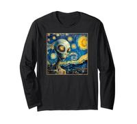 Grey Alien Painting for UFO UAP Disclosure Believers Long Sleeve T-Shirt