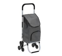 Grey Aluminium Lightweight Shopping Grocery Trolley with Stair Climbing Wheels Nes Home Grey One Size