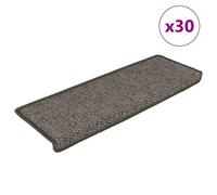 vidaXL Stair Mats Self-adhesive Sisal-Look 30 pcs 65x21x4 cm Grey and Beige