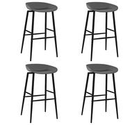 (grey and black, 4 pcs) vidaXL 2/4x Bar Chairs Pub Bistro Chairs Counter High Bar Stools Multi Colours