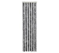 vidaXL Fly Curtain Door Screen Grey/Black 56x200 cm - Chenille Insect Barrier - Easy to Clean, Multi-Functional, Quiet Operation