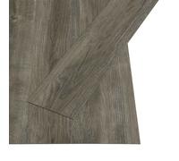 (grey and brown) vidaXL PVC Flooring Planks Self-adhesive Industrial Wood Laminate Floor Tiles