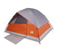 (Grey and orange, 305 x 305 x 183 cm) vidaXL Camping Tent Dome 2-Person Lightweight Tent Dome Tent Blue Waterproof