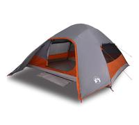(grey and orange, 4-person) vidaXL Family Tent Dome 6-Person Lightweight Tent Camping Tent Waterproof
