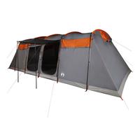 (grey and orange, 8-person) vidaXL Family Tent Tunnel Camping Tent Fishing Lightweight Tent Waterproof