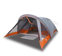(grey and orange) vidaXL Camping Tent Cabin 4-Person Lightweight Tent Patio Dome Tent Waterproof