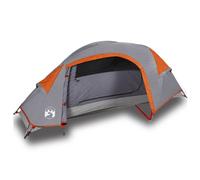 (grey and orange) vidaXL Camping Tent Dome 1-Person Lightweight Tent Patio Dome Tent Waterproof