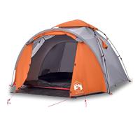 (Grey and orange) vidaXL Camping Tent Dome 3-Person Lightweight Dome Tent Green Quick Release