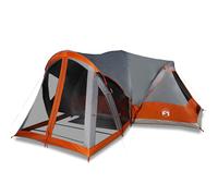 (Grey and orange) vidaXL Family Tent Tipi 8-Person Lightweight Camping Tent Green Waterproof