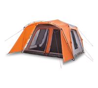 vidaXL Family Tent with Porch 9-Person Grey and Orange Quick Release UK