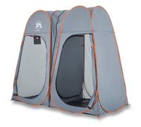 (Grey and orange) vidaXL Privacy Tent Outdoor Toilet Tent Shower Changing Tent Pop-up Waterproof