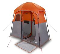 vidaXL Shower Tent 2-Person Grey and Orange Waterproof UK