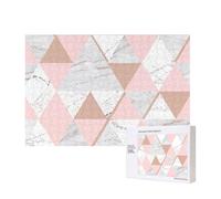 Grey And Pink Rose Gold Marble Diamond,300 Pieces Wooden Jigsaw Family Game Jigsaw Puzzles for Adults Teens Home Decor