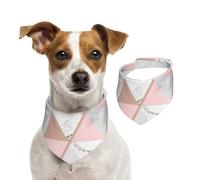 Grey And Pink Rose Gold Marble Diamond,Pet Bib Scarf Cats Dog Bandana Dogs Towel Bib Adjustable Pet Scarf,L
