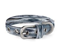 Grey and White Owl Pet Collar, Adjustable Dog Collars with Buckle Stainless Steel D-Ring, Comfortable Collar for Small Medium Dogs and Cats