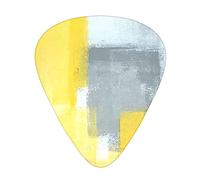 Grey And Yellow Abstract Art Painting Advanced guitar pick 12 pieces Three thicknesses for bass, electric guitar, acoustic guitar bag