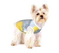 Grey And Yellow Abstract Art Painting,Cotton Sleeveless Pet T-Shirt Soft Stretchy Puppy Breathable Vest,S