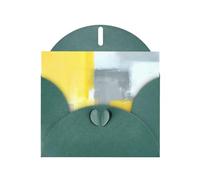 Grey And Yellow Abstract Art Painting Dark Green prints Greeting Cards 6x4-inch with Envelope | Perfect for writing greetings and thank-you notes