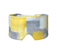 Grey and Yellow Abstract Art Painting, Full Eye Covers Light Blocking Eye Mask Sleep Eye and Ear Muffs