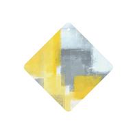 Grey And Yellow Abstract Art Painting Printing 10 Pieces Air Freshener Cards,Car Scented Hanging Air Freshener Fragrant Sheets For Car Use