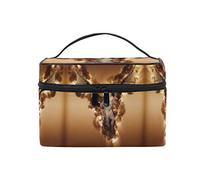 Grey Angry Fire Dragon Cosmetic Bag Organizer Zipper Makeup Bags Pouch Toiletry Case for Girl Women