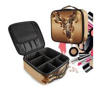Grey Angry Fire Dragon Make Up Bag Toiletry Case Zipper Makeup Cosmetic Bags Organizer Pouch for Free Compartment Women Girls