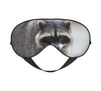 Grey Animal Double-Sided Silk Sleep Mask, Adjustable Light Blocking Eye Mask for Travel, Men & Women, Soft Comfortable Blindfold 20x10cm