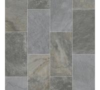 Grey Anti-Slip Stone Effect Vinyl Flooring forLivingRoom, Hallways, Kitchen, 2.3mm Vinyl Sheet-5m(16'4") X 4m(13'1")-20m²