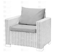 (Grey, Armchair - 2Pieces ) CUSHION PADS FOR KETER ALLIBERT GARDEN FURNITURE