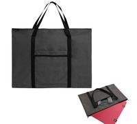 Grey Art Canvas Portfolio Case, Painting Drawing Board Storage Arts Bag with Detachable Shoulder Strap, Waterproof Art Bag for Artists Students for Artwork Poster Sketching Drawing (20x26in for A2)