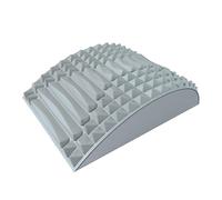 (Grey) Back stretching cushion to relieve back pain, support the lumbar spine, relieve herniated discs, sciatica and cervical pain.