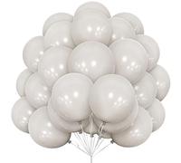 Grey Balloons Set, 30 Pcs Balloon 12 Inch Matte Gray Latex Balloons with Ribbon for Women Men Birthday Party Supplies Wedding Eagagement Proposal Baby Shower To Be Born Carnival Events Decorations