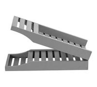 Grey Bamboo Bath Tub Rack Foldable Adjustable Tray Caddy Organiser