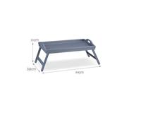 Grey Bamboo Wooden Breakfast Serving Lap Tray Folding Legs